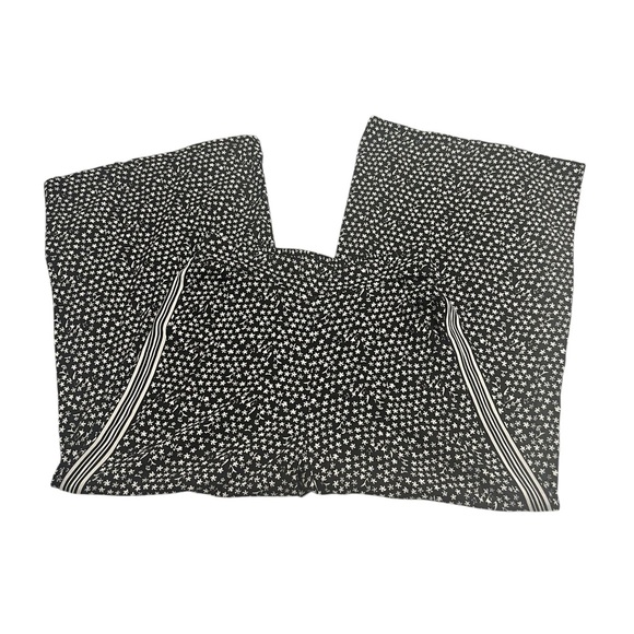 MAX STUDIO LONDON Black & White Star Striped Wide Leg Pants M - Picture 2 of 9